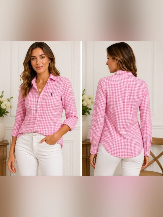 Ralph Lauren Tops - Polo Ralph Lauren Pink Gingham Button-Down Shirt | XS | Preppy Classic